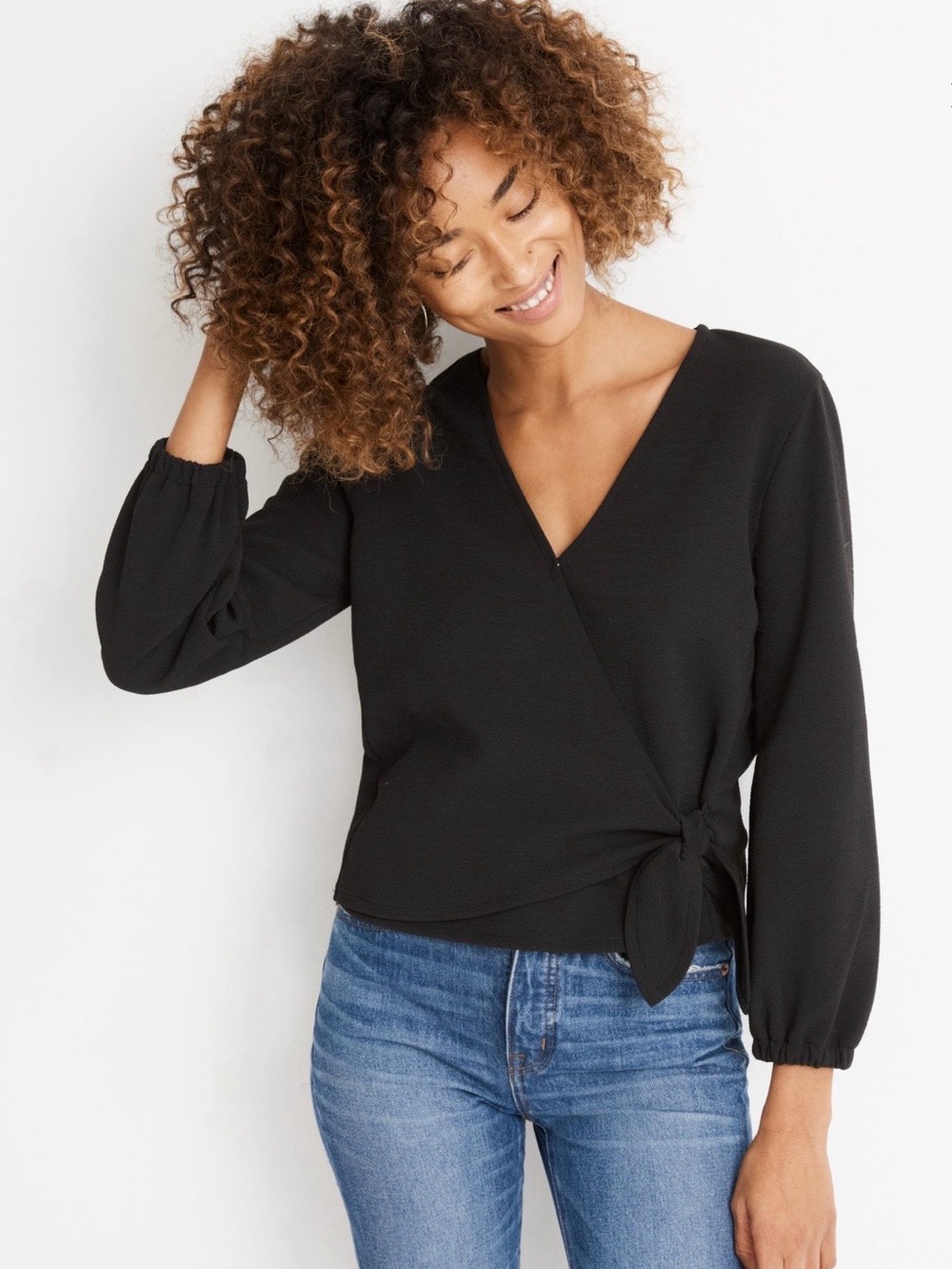 Texture & Thread Madewell Crepe Wrap Top